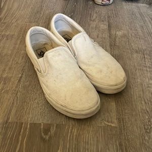 Men’s used white Vans slip on size 7.5
